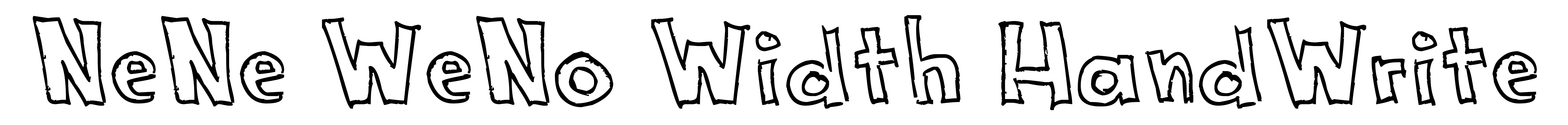 NeNe WeNo Width HandWrite