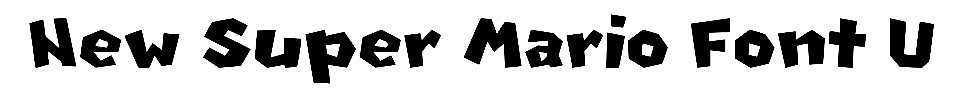 New Super Mario Font U