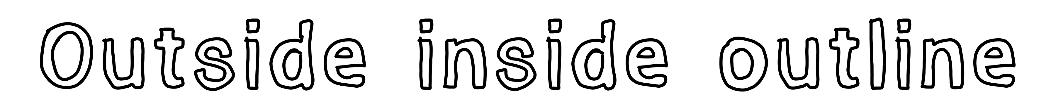 Outside inside outline