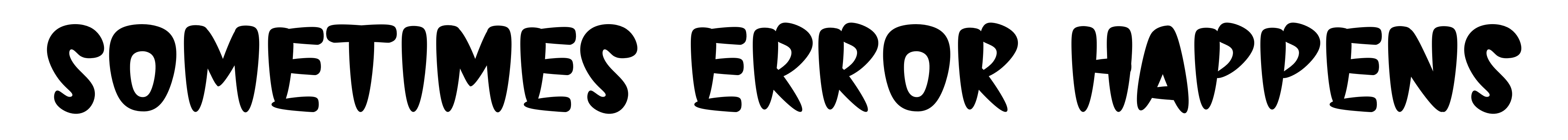 Sometimes Error Happens