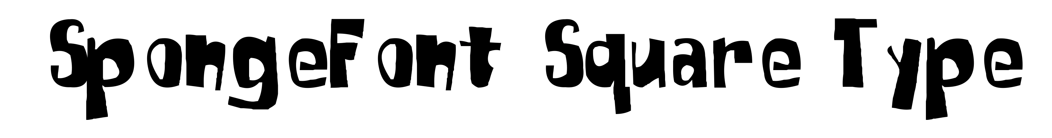 SpongeFont Square Type