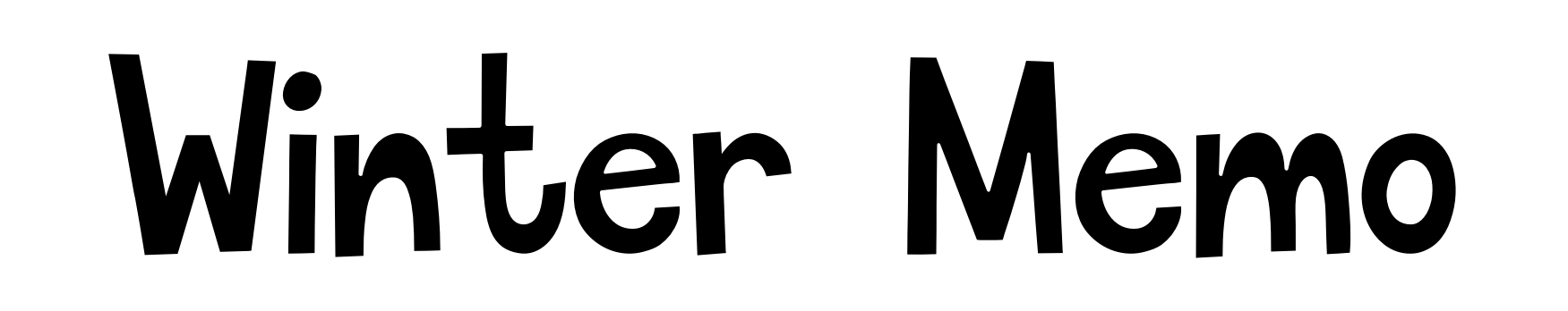 Winter Memo