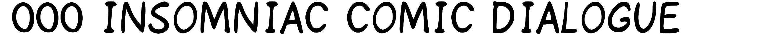000 Insomniac Comic Dialogue