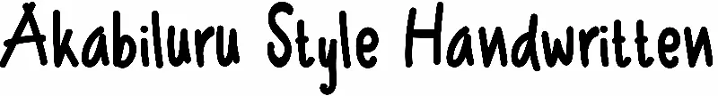 Akabiluru Style Handwritten