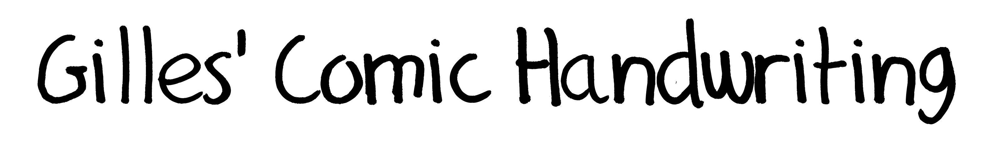 Gilles' Comic Handwriting