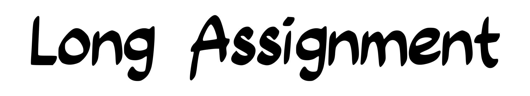 Long Assignment