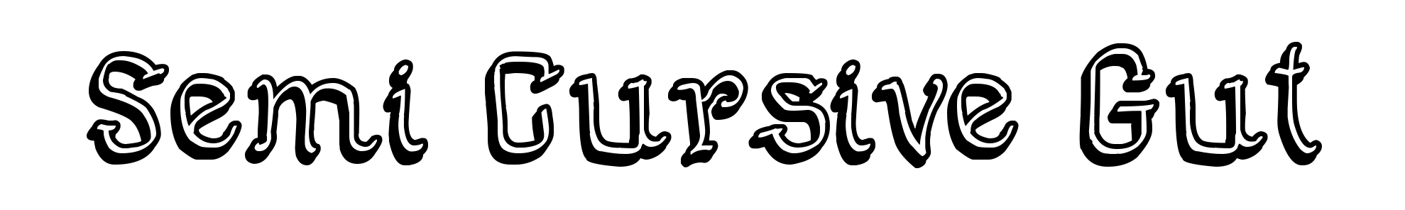 Semi Cursive Gut