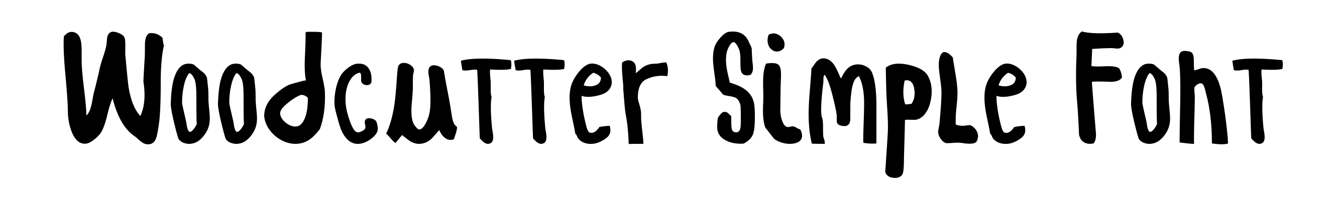 Woodcutter Simple Font