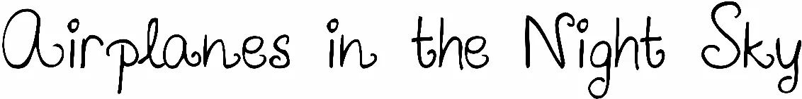 Airplanes in the Night Sky