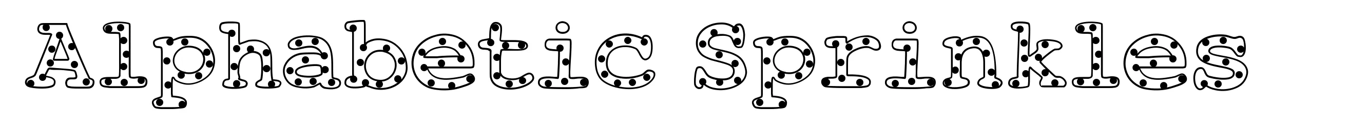 Alphabetic Sprinkles