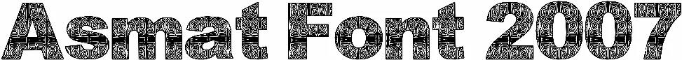 Asmat Font 2007