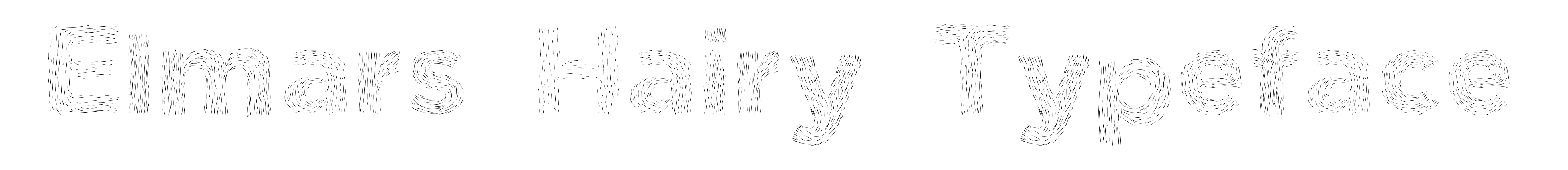 Elmars Hairy Typeface