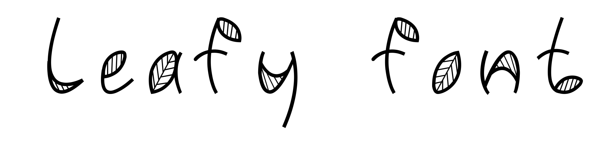 Leafy font