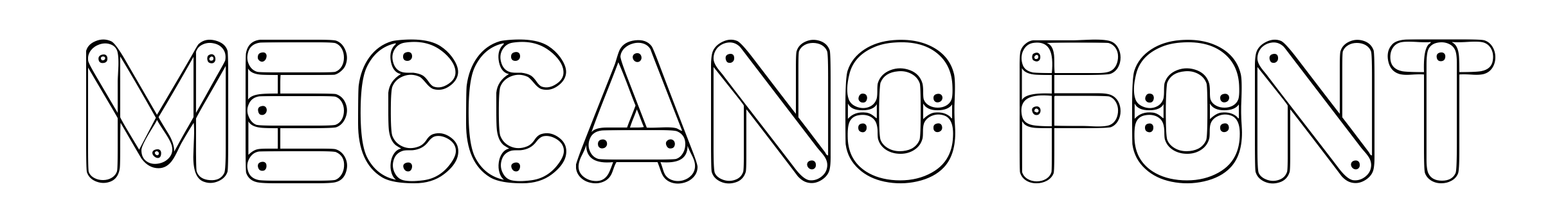 Meccano Font