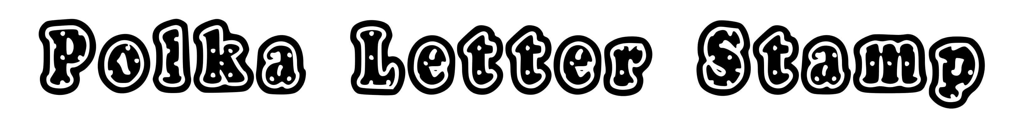 Polka Letter Stamp