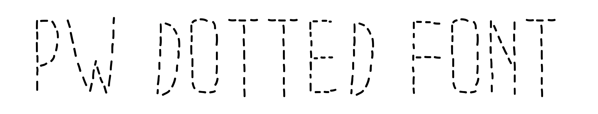 PW Dotted Font