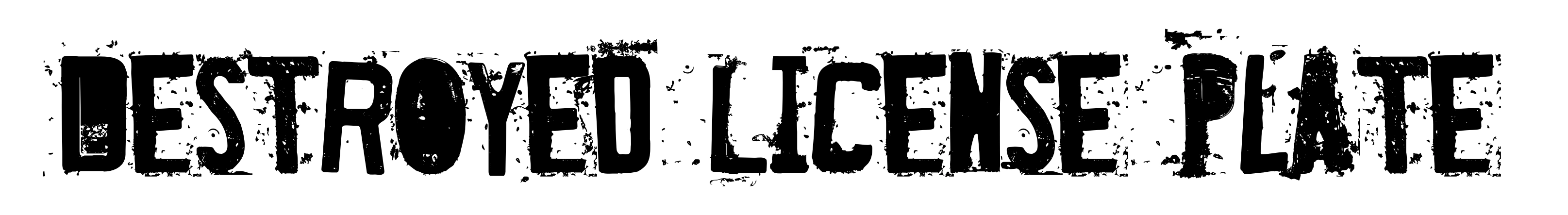 Destroyed License Plate