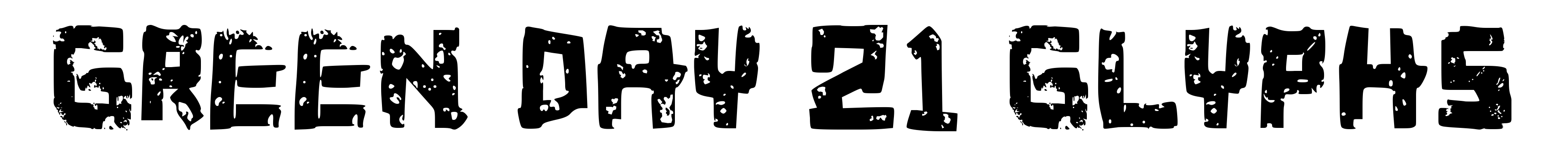 Green Day 21 Glyphs