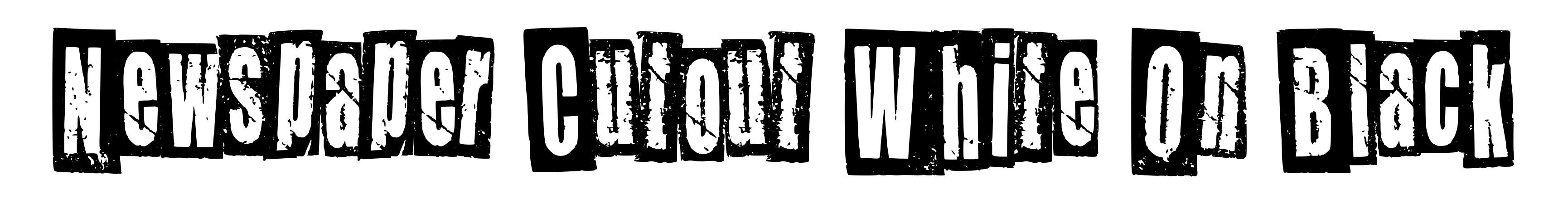 Newspaper Cutout White On Black