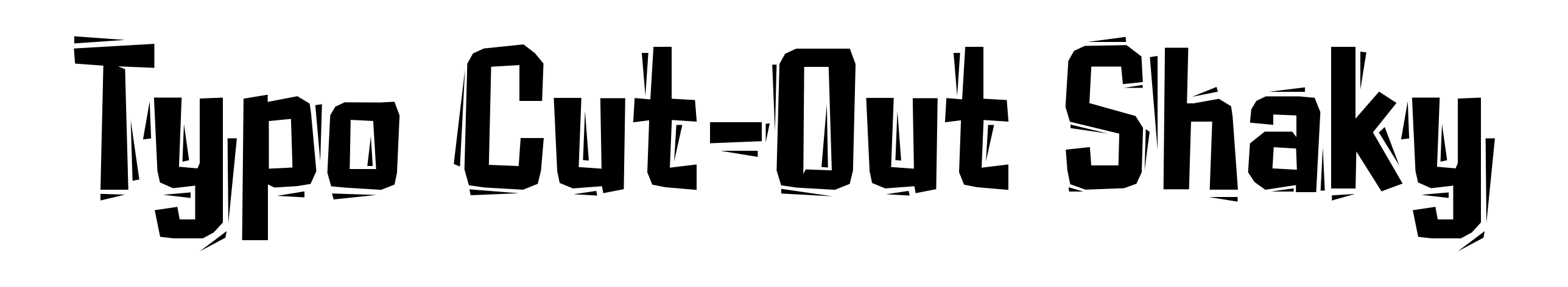Typo Cut-Out Shaky