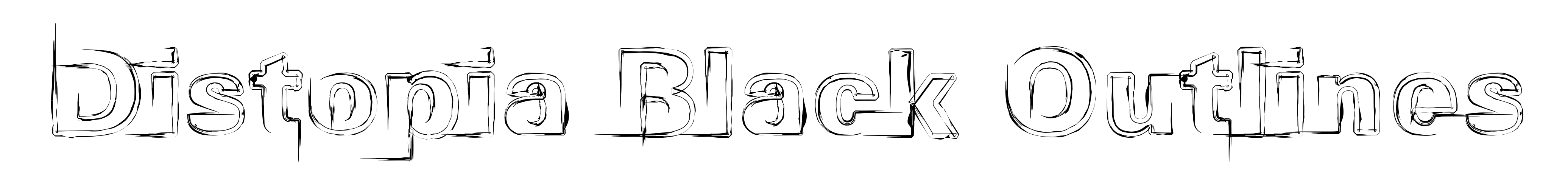 Distopia Black Outlines