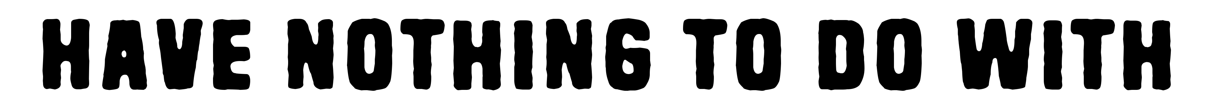 Have nothing to do with