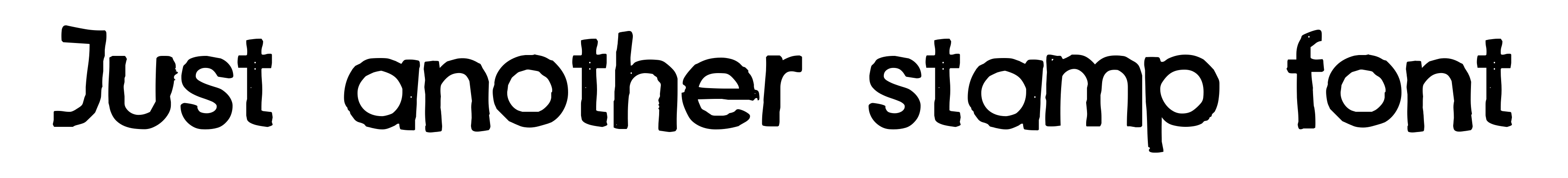 Just another stamp font