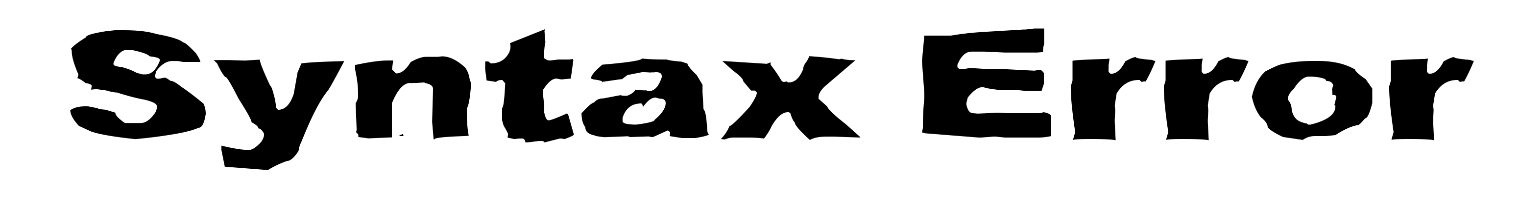 Syntax Error