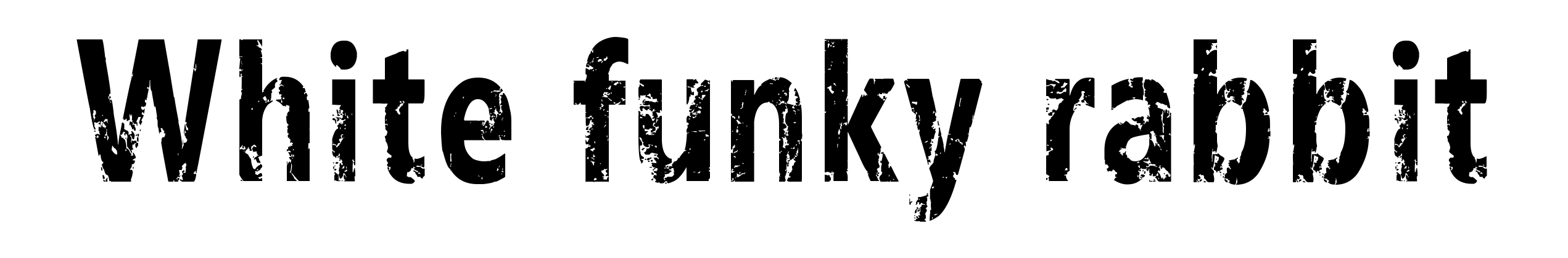 White funky rabbit