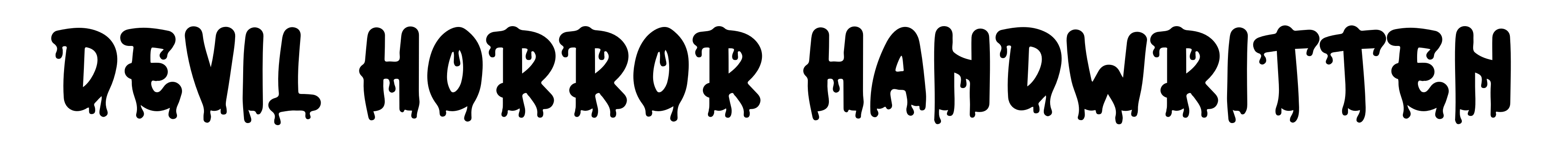 Devil Horror Handwritten