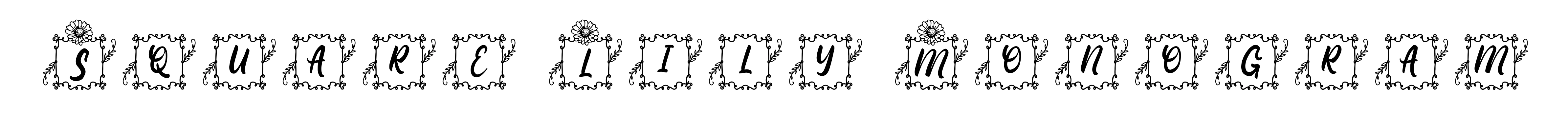 Square Lily Monogram