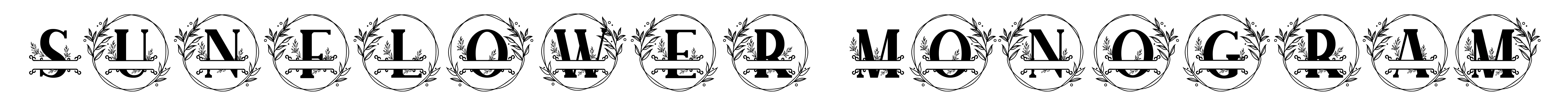 Sunflower Monogram