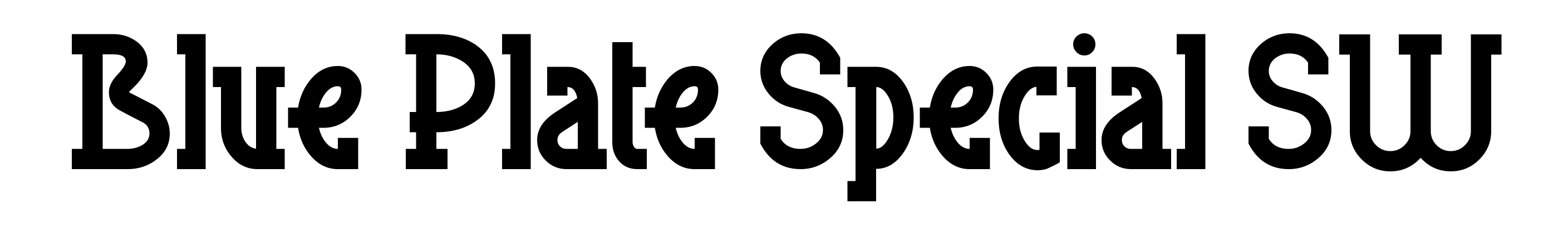Blue Plate Special SW