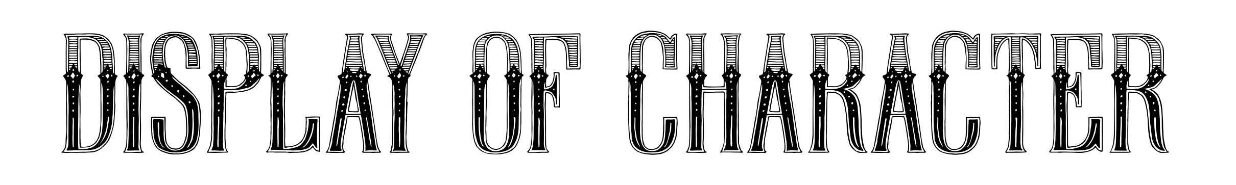 Display Of Character