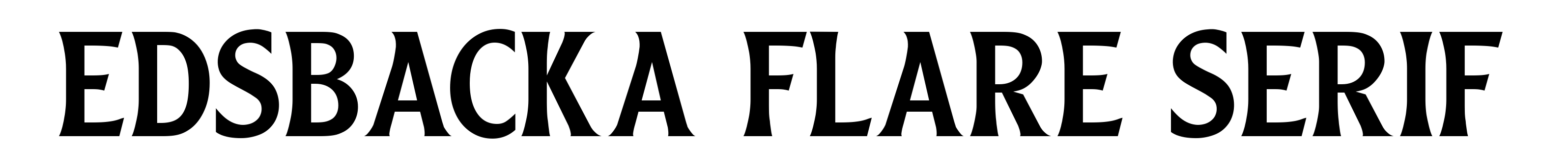 Edsbacka Flare Serif
