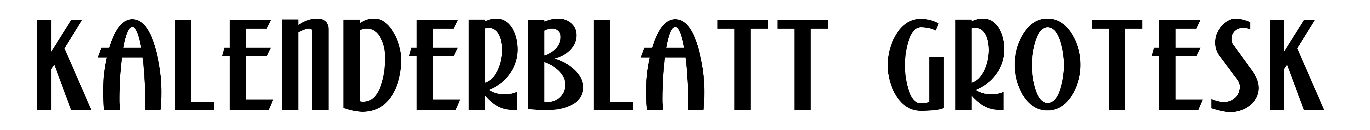 Kalenderblatt Grotesk