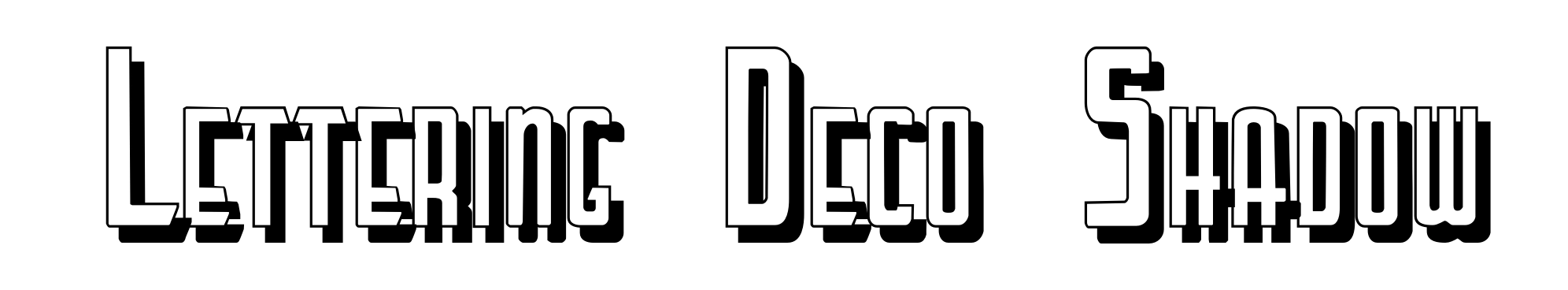 Lettering Deco Shadow