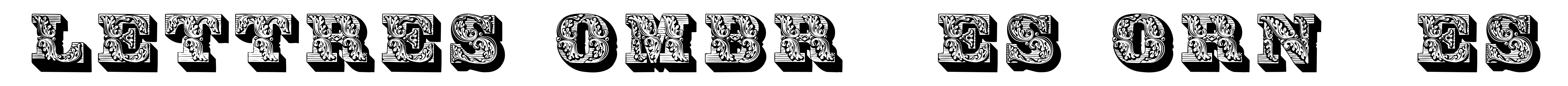 Lettres ombrÃ©es ornÃ©es