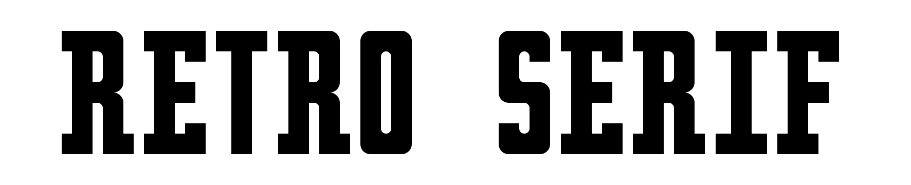 Retro serif
