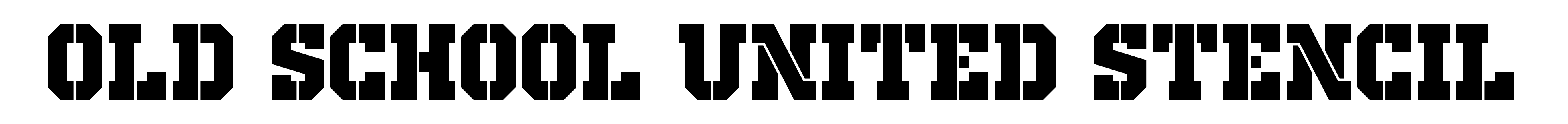 Old School United Stencil
