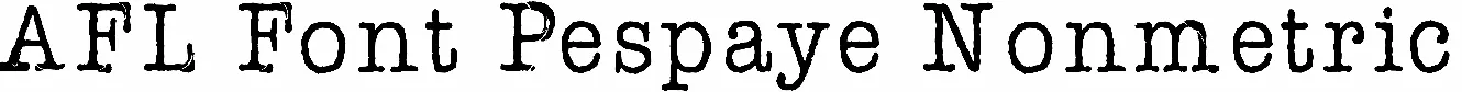 AFL Font Pespaye Nonmetric