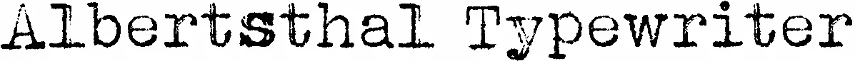 Albertsthal Typewriter