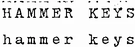 Hammer Keys