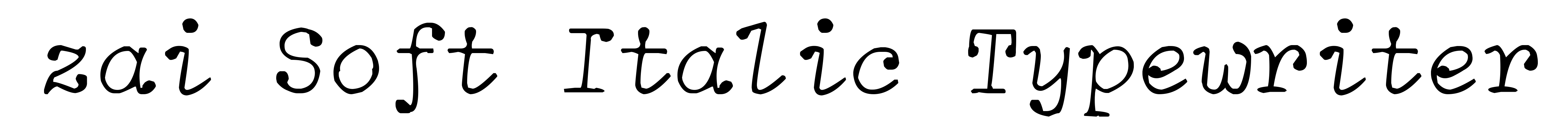 zai Soft Italic Typewriter