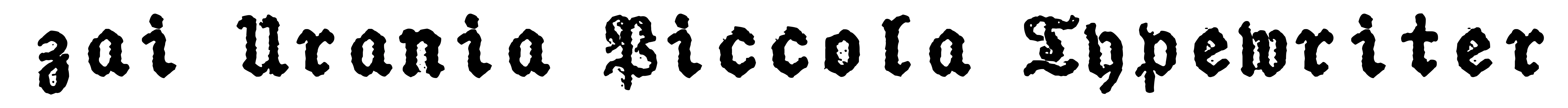 zai Urania Piccola Typewriter