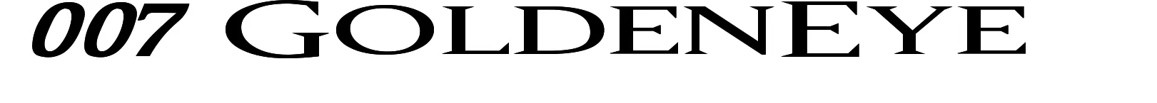 007 GoldenEye