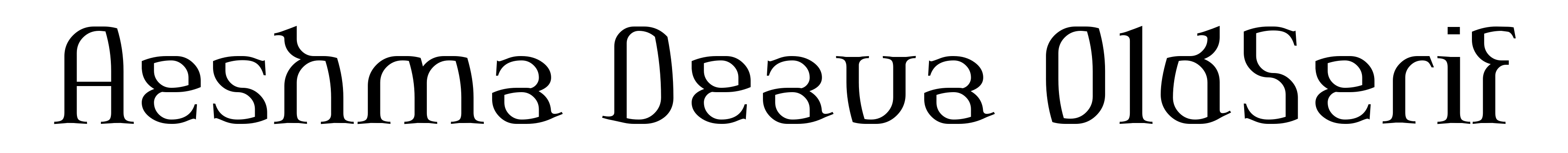 Aeshma Deava OldSerif