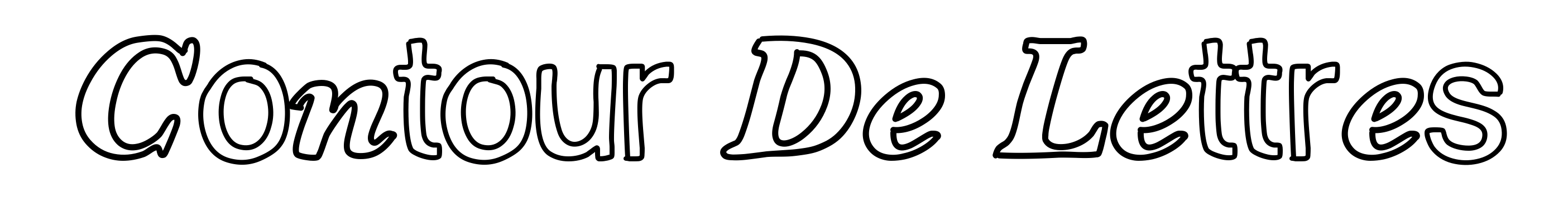 Contour De Lettres