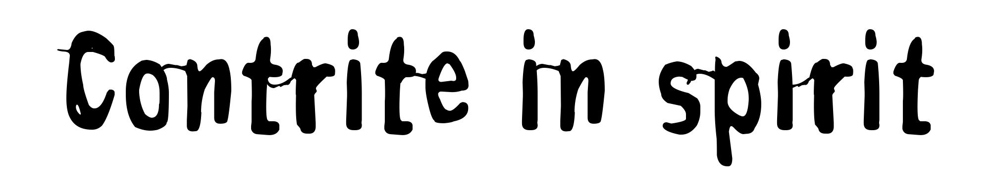 Contrite in spirit