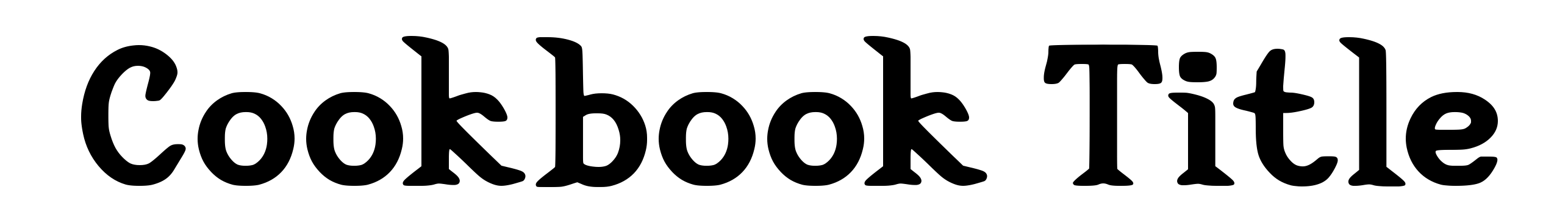 Cookbook Title